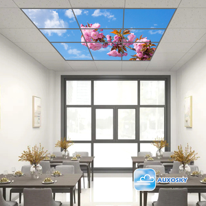 Auxosky และรูปภาพเมฆอารมณ์เมฆเมฆเมฆเมฆ60x60ไฟ LED เพดานท้องฟ้าแผง3D ในร่มเสมือนสกายไลท์เพดาน - Product Image 1
