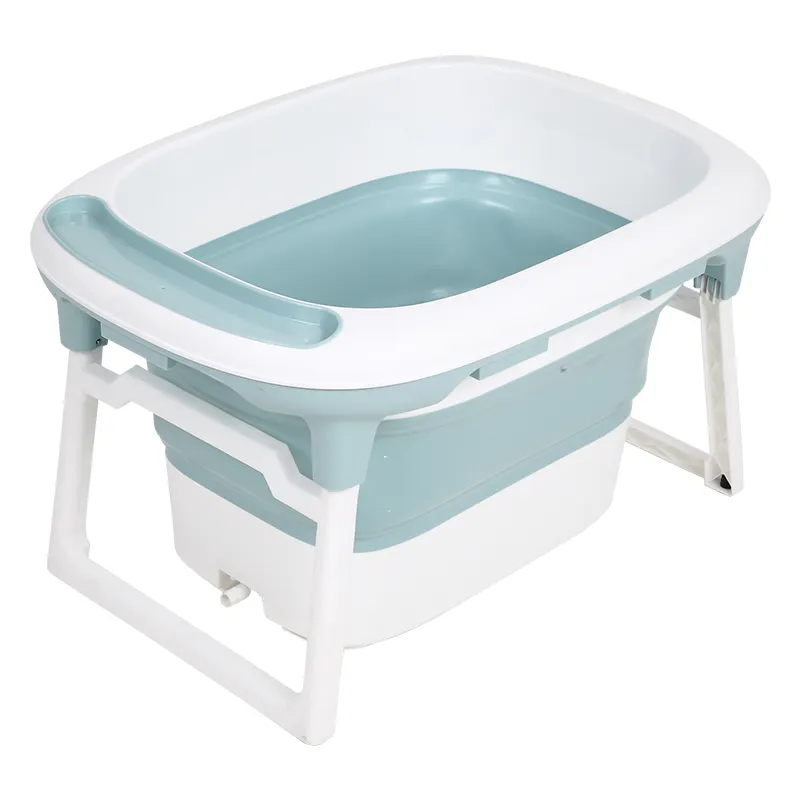 Nuovi prodotti vasca da bagno portatile con tappetino antiscivolo nuova tendenza vasca da bagno pieghevole pieghevole di vendita calda per bambino