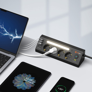 Presa da tavolo a 4 vie con presa a parete USB C con presa multipla con interruttore con protezione contro le sovratensioni Hotsell - Product Image 5