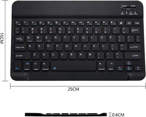 10 Inch Ultra-Slim Bt <strong>Keyboard</strong> Portable Mini Wireless <strong>Keyboard</strong> Rechargeable for Tablet Phone Smartphone