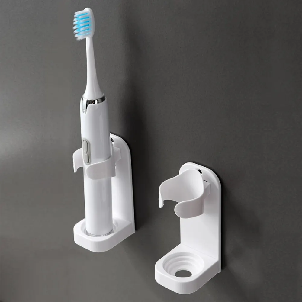 ห้องน้ำ Organizer อุปกรณ์เสริมไฟฟ้าแปรงสีฟันติดผนัง,ชุด Self-Adhesive ชั้นวางผู้ถือแปรงสีฟัน