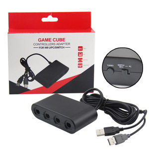 Adaptador para controlador Gamecube, interruptor NGC para WII U y PC, compatible con Turbo y funciones de vibración, SIN controlador - Product Image 1