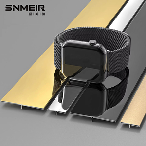 Phẳng thẳng 304 thép không gỉ vàng kim loại trang trí gạch trang trí hồ sơ cho trang trí tường chưa đánh giá - Product Image 4