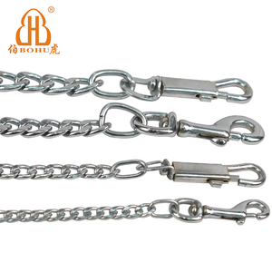 BOHU Dog Leash Set with Cuban <strong>Chains</strong> Gold Stainless Steel and Iron <strong>Welded</strong> <strong>Chain</strong> Structure Zinc Finish - Product Image 4