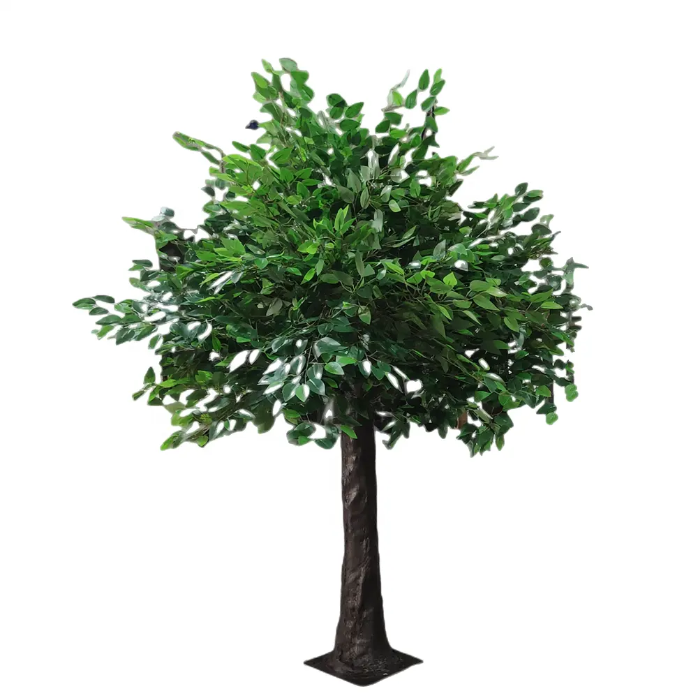 Hot selling FRP trunk green leaves tree artificial banyan tree for wedding decor
