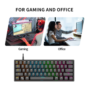 Benutzer definierte RGB Hintergrund beleuchtung kompakt Anti-Ghost ing Mini 61 Tasten 60% Gaming Mechanische Tastatur für Computer