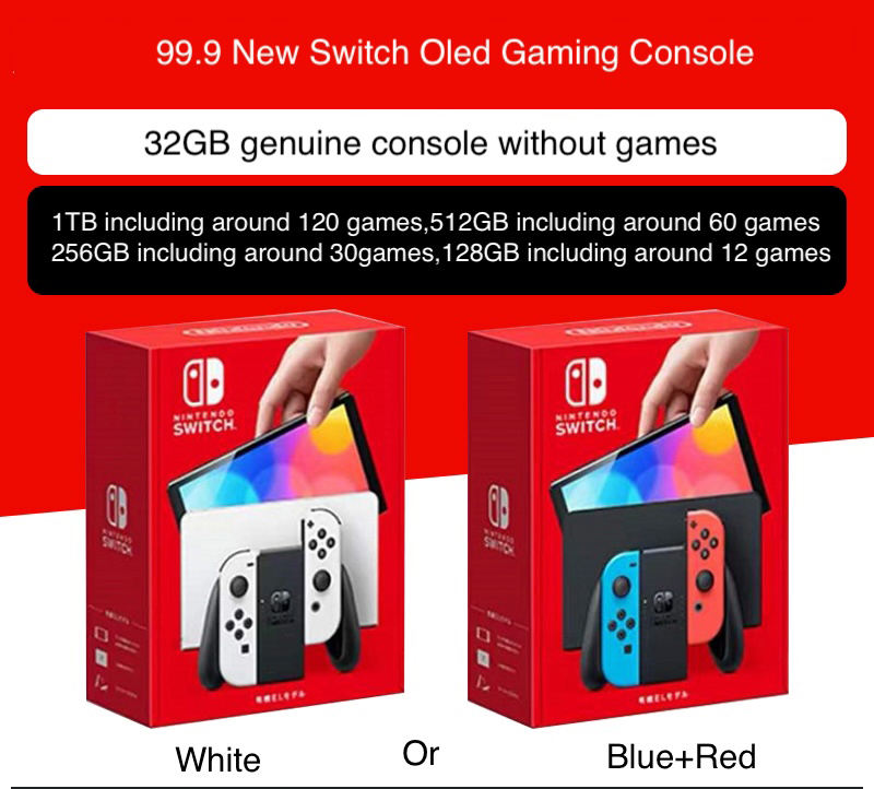 99.9Nouveau commutateur OLED rouge + bleu ou blanc aléatoire