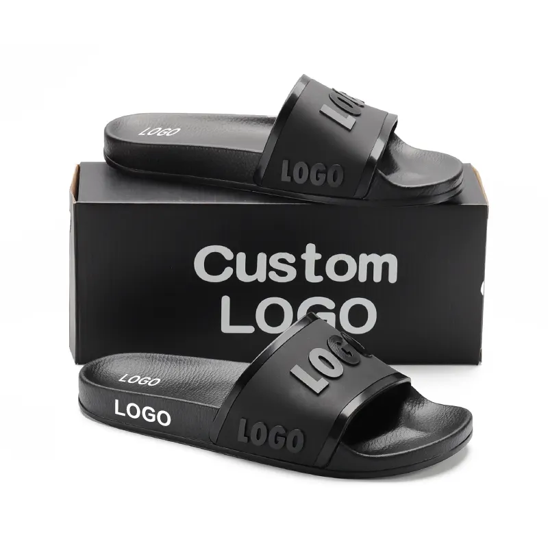 Henghao Supersoft Pu Sole New Future Design pantofole personalizzate Low Moq pantofole di alta qualità Design di pantofole in pelle da uomo