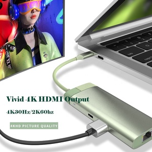 1 tipo c Usb porta 3.0 caricatore multiporta HDTV PD RJ45 adattatore di rete 6 in 1 Usb C Hub Converter per computer portatile. - Product Image 4