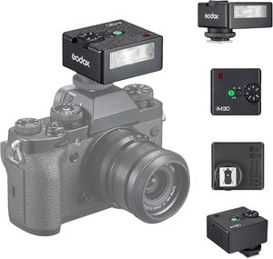 Godox IM30迷你便携式手动闪光闪光灯，适用于户外塑料材料输出水平1/64，适用于Godox IFlash相机 - Product Image 1