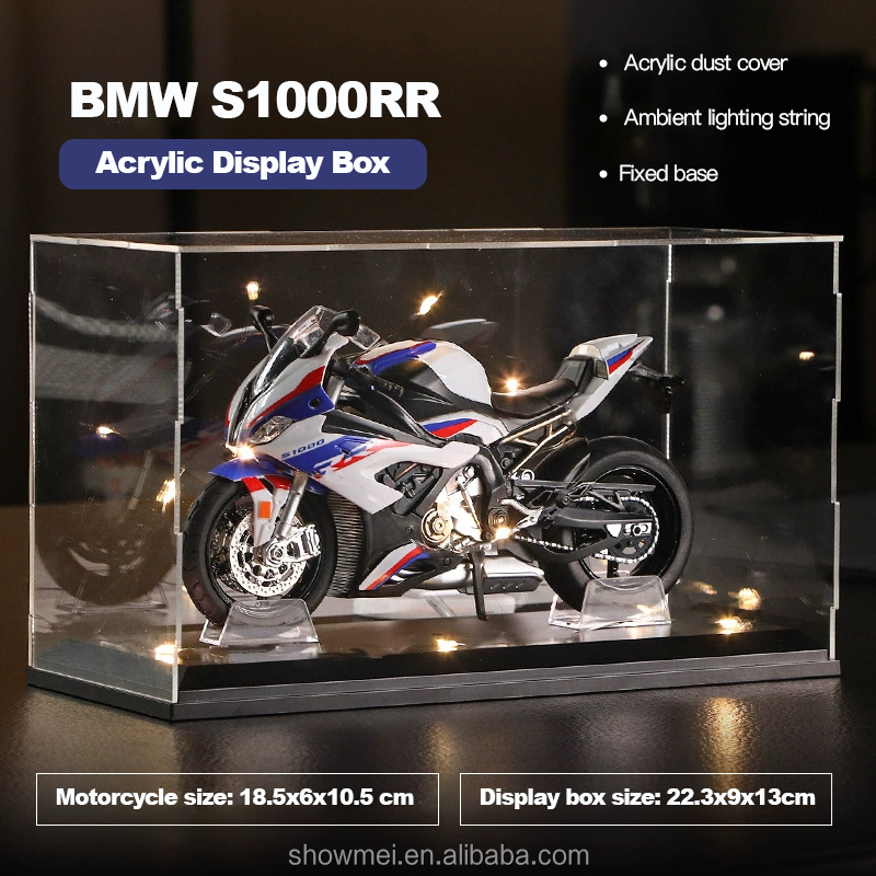 BMW S1000RR - Bianco + Acrilico + Illuminazione + Base