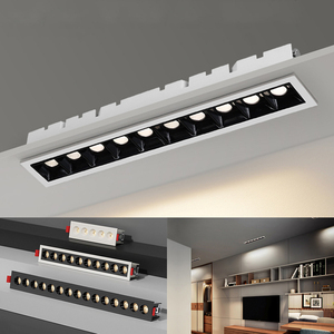Linear FCC 3CCT LED lineer Downlight 10W 20W 30W IP55 Modern alüminyum tavan ışık yüksek renk işleme yoğunluğu - Product Image 6