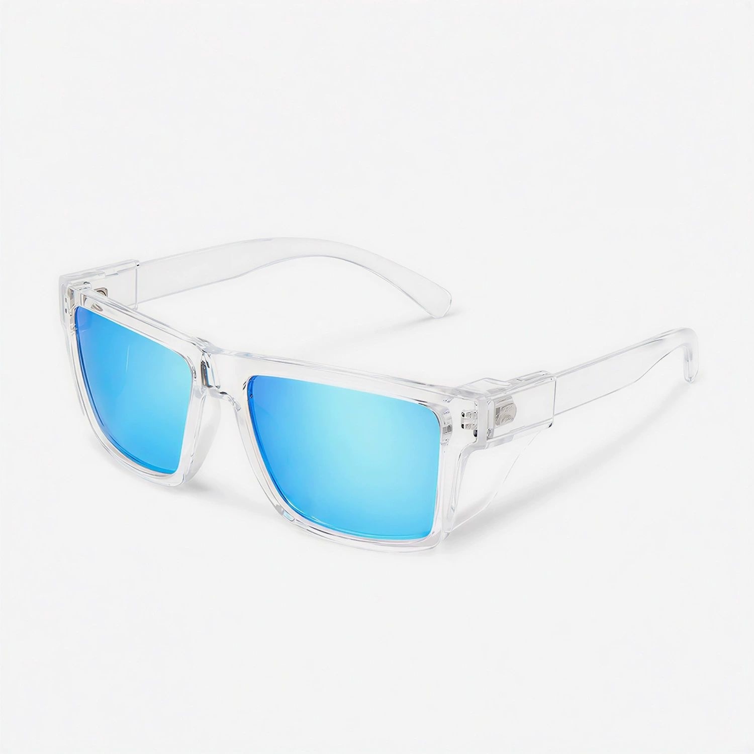 Pellicola trasparente con cornice blu ghiaccio