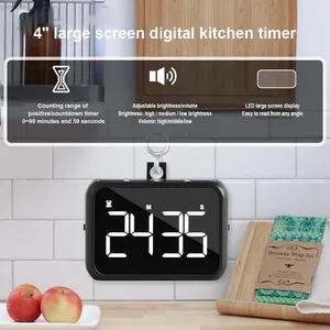 Wiederauf ladbare große LED-Anzeige Elektronische Timer-Erinnerung Wecker Küche Backen Countdown-Timer - Product Image 6