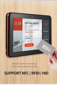10.1 15.6 inç özel duvara monte Poe Tablet etrafında Led Rgb ışık konferans rezervasyon reklam için Rfid Nfc dokunmatik Tablet - Product Image 6