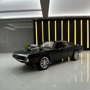 Diecast Model Car 1:24 Charger 1970 with Sound and Light Pullback Metal Car Model <strong>Toys</strong> Ornament Decorate Car Model - Product Image 5