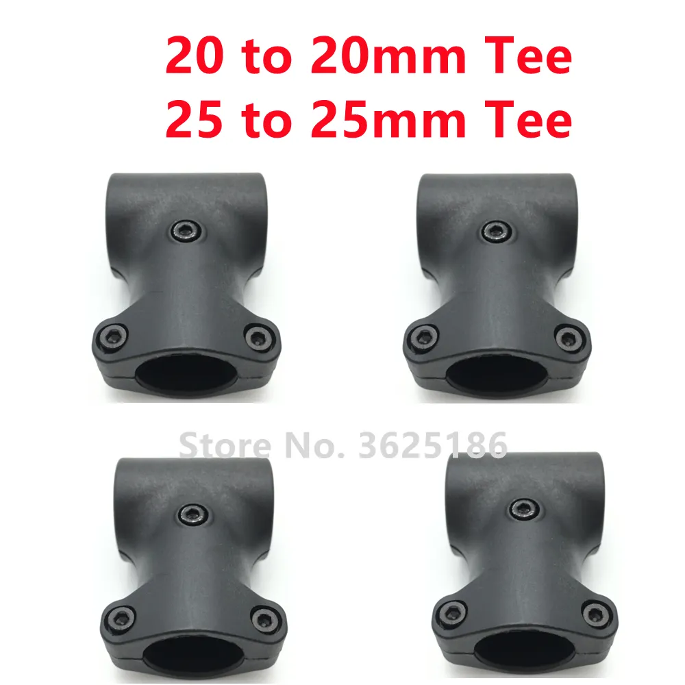 4 Stuks Van De Nylon D 20Mm T-Stuk 20 Tot 20Mm 25Mm T. Vorm Statief Tee Carbon Buis Arm Drie. Kanaal Vaste Connector Voor Rc Uav Drone