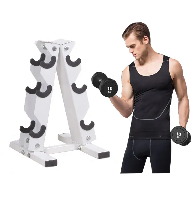 Vente en gros de machine d'entraînement fonctionnel d'exercice de nouvelle conception équipement de fitness de gymnastique commerciale 6 paires 10 paires de support d'haltères