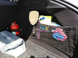 Portabagagli per bagagliaio per sedile rete con filo elastico adesivo magico in rete portaoggetti per Auto Organizer - Product Image 6