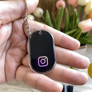 Siyah epoksi NFC anahtarlık NFC dokunun anahtarlık sosyal medya Instagram WhatsApp anahtar kart NFC - Product Image 2