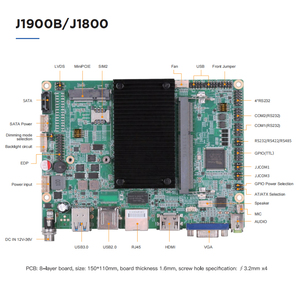 X86 Mini ItxインダストリアルマザーボードDDR3 J1900メインボードLvds DC24V Intel CeleronプロセッサJ1900 Android PCB開発ボード - Product Image 5