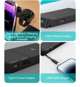 互換性のあるApple Sam Sungワイヤレス充電器スタンドユニバーサル15 W 3インワン携帯電話ホルダー多機能ワイヤレス充電器パッド - Product Image 4