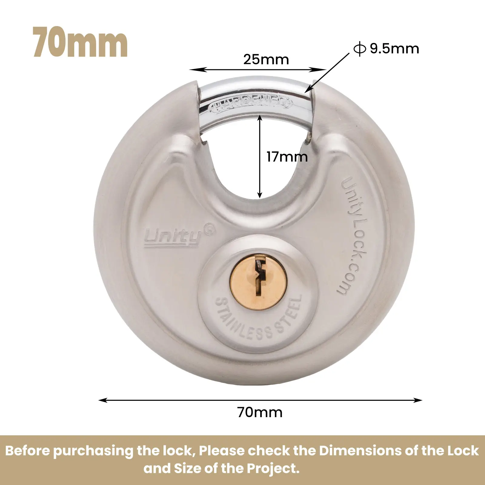 Kendinden depolama özel disk asma kilitler 2 3/4 "(70mm) abd pazarı için özel teklif