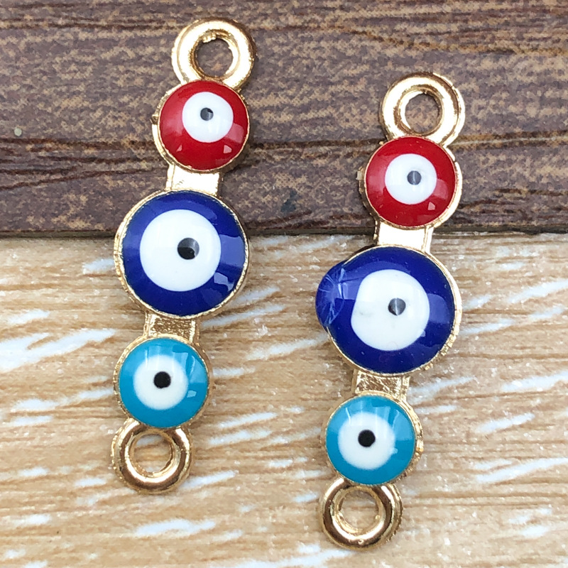 1 KC ทองคำ Evil Eye 25*7มม. - 0.8ก. - 14569