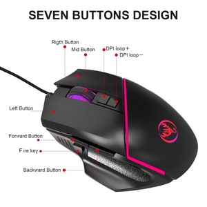 HXSJ Portable Mobile Game One Hand Wired <strong>Keyboard</strong> and <strong>Mouse</strong> Kit Gaming <strong>Keyboard</strong> <strong>Mouse</strong> Combos for Tablet <strong>Computer</strong> - Product Image 4