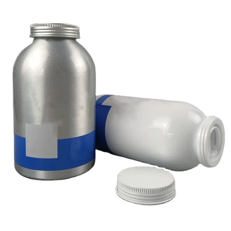 Vet Food Grade 350Ml 450Ml 500Ml Metalen Vitamine Fles Verpakking Gezondheidszorg Pil Aluminium Capsule Flessen Met Peal Afdichting