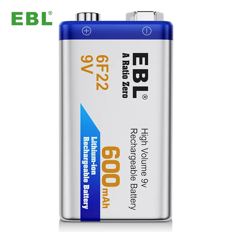 Pin Sạc EBL Li-ion 9V 600MAh, Pin Sạc Li-ion