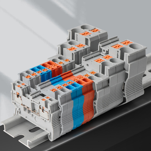 PT2.5 Push in <strong>Terminal</strong> Wire Connector 2.5mm Combined Din Rail <strong>Spring</strong> Push-in <strong>Terminal</strong> <strong>Block</strong> - Product Image 1