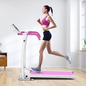 Vendita calda pieghevole elettrico uso domestico tapis roulant di colore rosa portatile sottile compatto macchina da corsa economica - Product Image 4