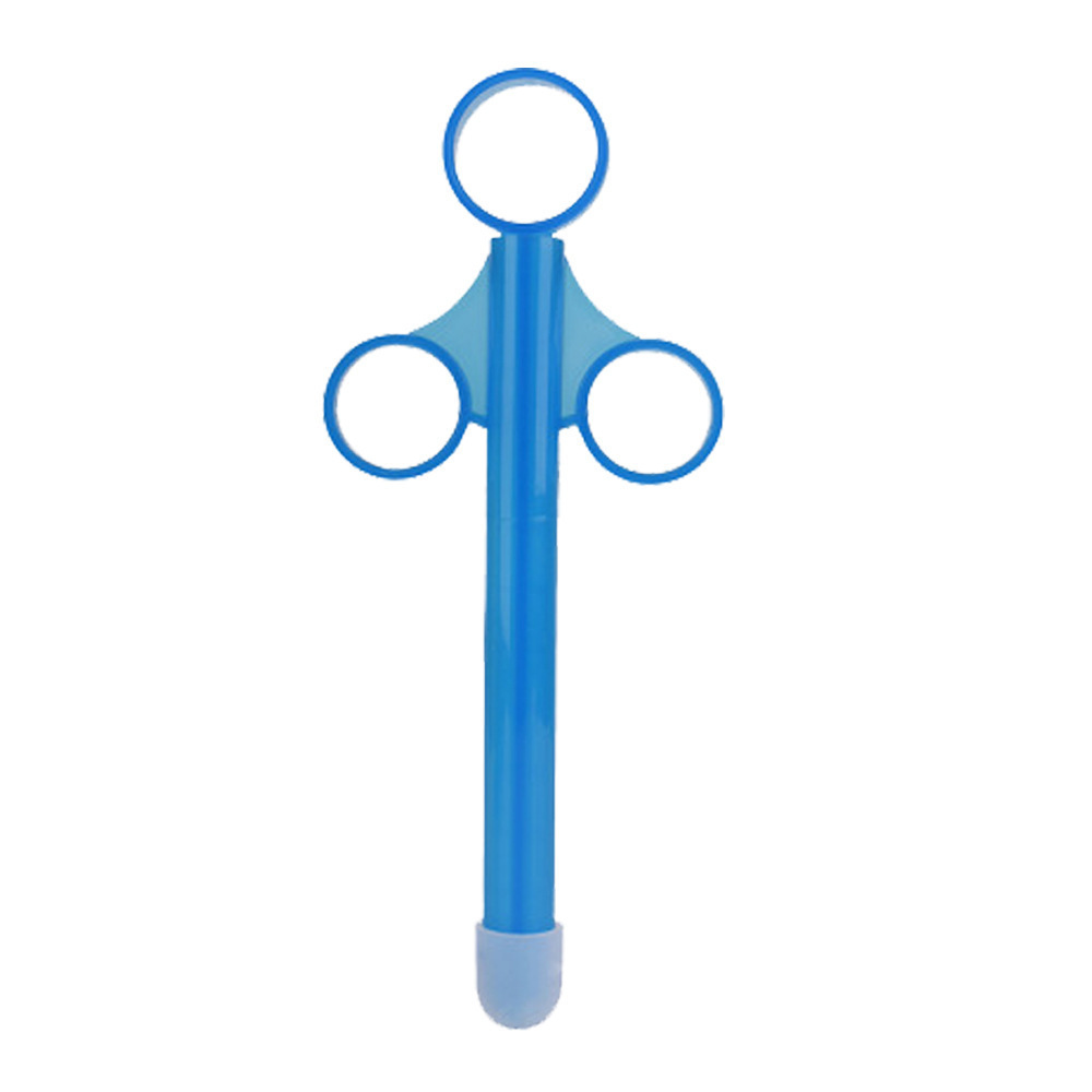 Jeringa lubricante, unidad individual - azul y transparente