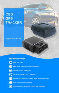Vehículo Obd2 Sim Card Gps Tracker con función de diagnóstico para la gestión de flotas con software de seguimiento en tiempo real y aplicación - Product Image 2