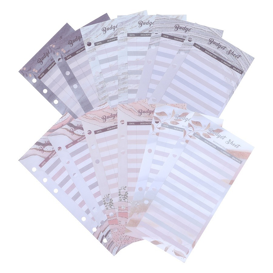 Feuille de budget de la feuille 12pcsGold