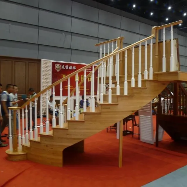 European Fashion Kurvenform treppen, massivholz wendeltreppe, TS-130