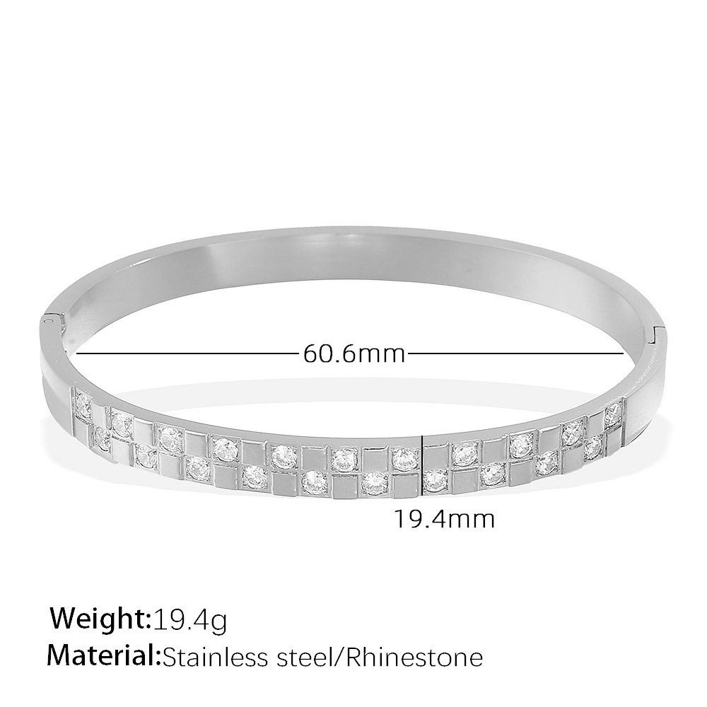SZ212WES White Diamond Silver Bracelet