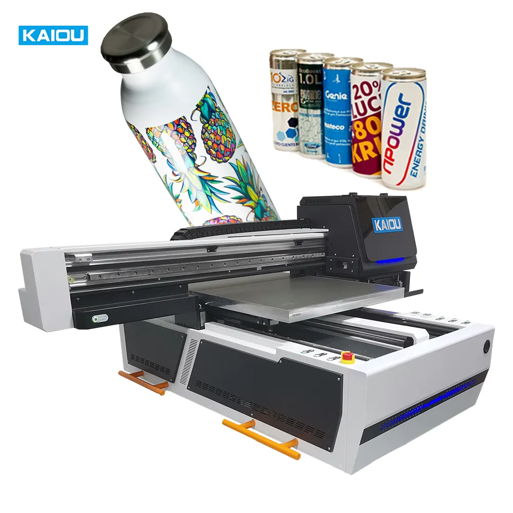 Fabbrica ad alta velocità 6090/9060/ A2 UV macchina da stampa con 3 teste per bottiglia di vetro tazza cassa del telefono Flatbed UV stampante
