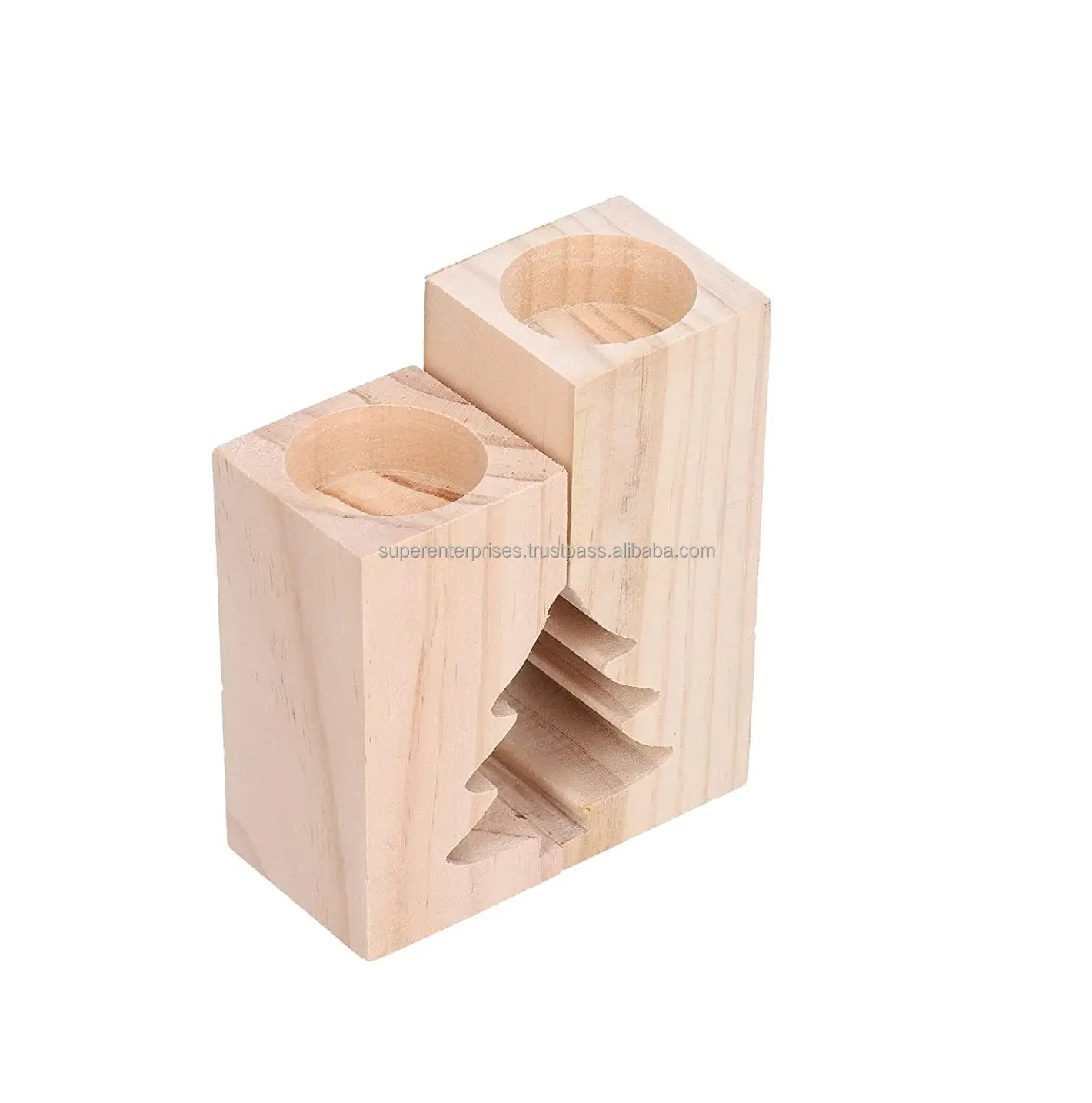 कैंडलस्टिक्स कैंडल होल्डर टेबल सजावट के लिए अनोखा आम की लकड़ी का कैंडल होल्डर लकड़ी का हस्तनिर्मित पार्टी टेबलटॉप