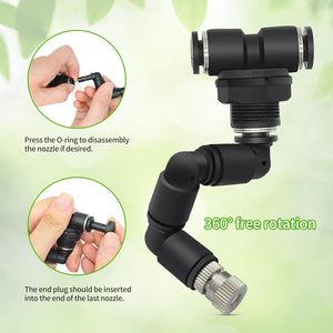 New Nhựa Bò Sát Atomizing Phun Vòi Phun 360 Độ Có Thể Điều Chỉnh Bể Aquarium 1/4 "Ống Phụ Kiện - Product Image 3