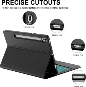三星Galaxy Tab S9 Plus 2023 12.4英寸可拆卸智能触控板键盘Galaxy tab S9 Plus fe 12.4 - Product Image 6