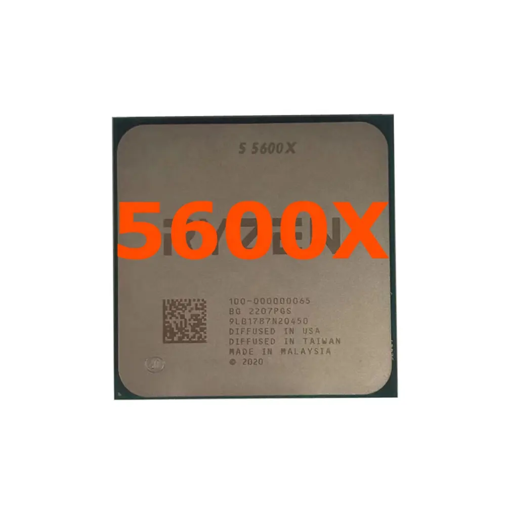 AMD के लिए Ryzen 5 5600X R5 5600X 3.7 GHz 6-कोर 12-धागा सीपीयू प्रोसेसर 7NM 65W l3 = 32M 100-000000065 सॉकेट AM4 बिना कूलर
