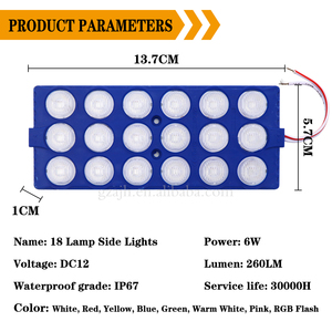 18 adet LED modülü SMD3030 LED modülü 12V 24V 9W açık IP65 LED reklam ve arka aydınlatma için modül lamba - Product Image 3