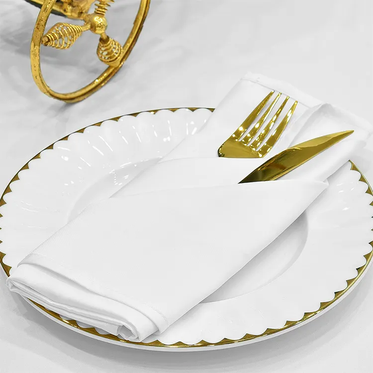 Bague De Serviettes De Table обеденные Сатиновые салфетки для стола белые обеденные салфетки