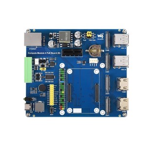 CM4-IO-POE-BOX-B,PoE Mini-Computer (tipo B) basato sul modulo di calcolo Raspberry Pi 4 (non incluso), custodia in metallo, con ventola di raffreddamento