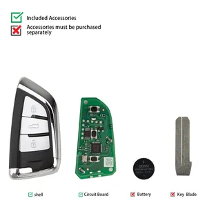 XHORSE XSDFX1ENユニバーサルスマートキー3ボタン小型ナイフスタイルカー用リモートキーVVDIキーツールMINI Max英語版 - Product Image 4