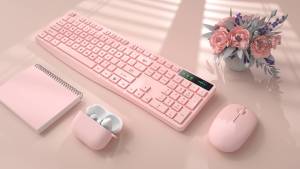 Teclado inalámbrico multidispositivo, ergonómico, con ratón, para tableta y teléfono móvil - Product Image 5