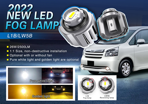 FG1ไฟตัดหมอก L1B 12V 54W ไฟ4800LM LW5B 6500K ไฟตัดหมอกสีขาวสีเหลืองคู่สำหรับรถยนต์ - Product Image 6
