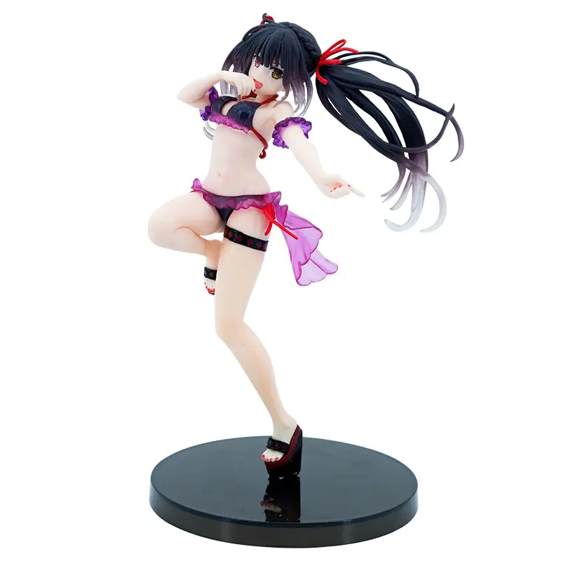 Figura de Tokisaki Kurumi de 21CM, modelo de chica sexual de Anime con fecha a vivo, juguete Sexy